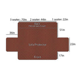 Ultrasonic Quilted Sofa Cover - Sofa Runner Color Copper Brown