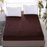Waterproof Mattress Protector Double Fitted Bed Sheet King Size: 72 X 78 - Chocolate