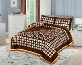 Embossed Velvet Bed Sheet Set 4Pcs Design KFV045