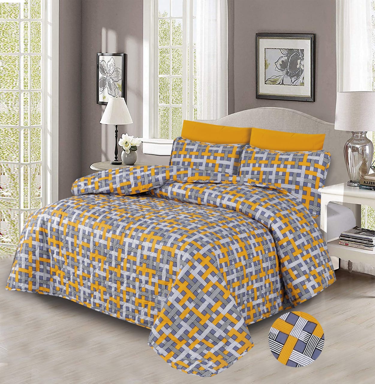 Bed Spread Set Quilted Design 0119