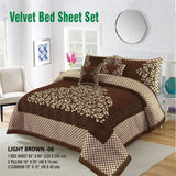 Foami Velvet Bed Sheet Set 5Pcs Design KFV015