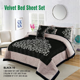 Foami Velvet Bed Sheet Set 5Pcs Design KFV018
