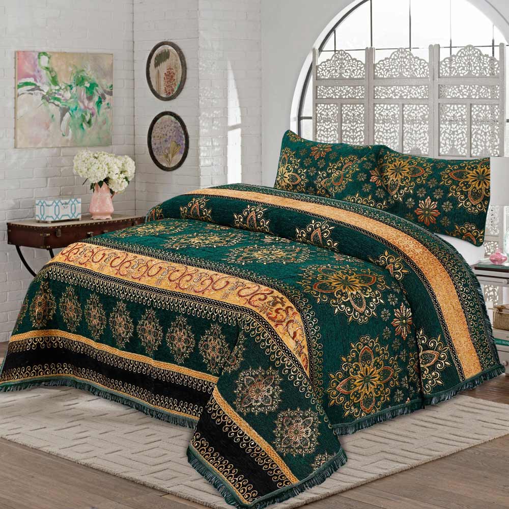 Velvet Jacquard Bed Sheet Set 4Pcs Design WJV005